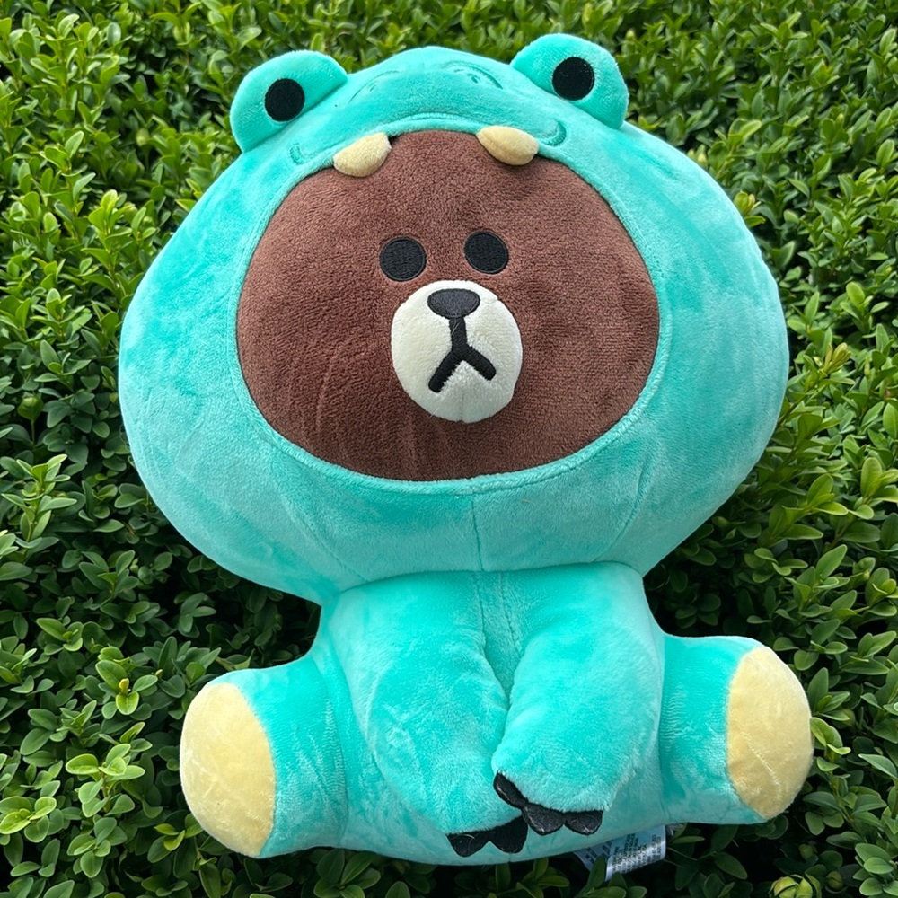 LINE FRIENDS Jungle Brown Plush Dinosaur Costume 14"